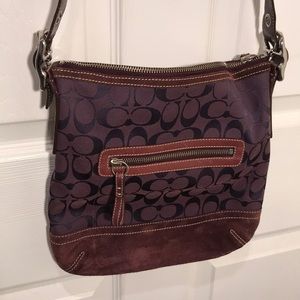 Coach purple crossbody purse